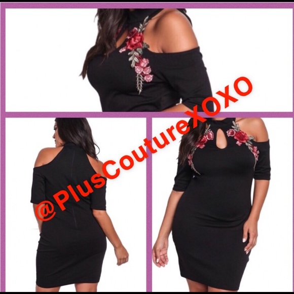 PlusCoutureXOXO Dresses & Skirts - 🌹 ‼️SALE 2 Sexy Black Rose Bodycon Dresses